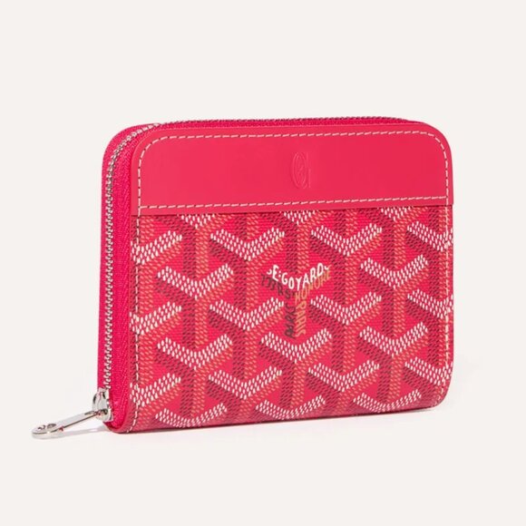 NEW RARE🩷GOYARD🩷2025 Limited Edition Fuchsia Matignon PM Compact Zip Wallet - Picture 3 of 8
